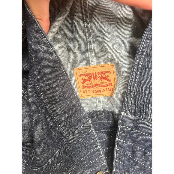 LEVI'S | Upside Down Truckers Denim Jacket | S/M | Unisex Pockets Blue Rare - Picture 14 of 16